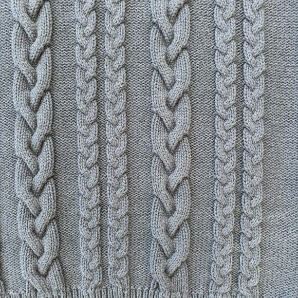 Evereve Women Tank Top Cable Knit Chunky Size L Preppy Minimal Capsule Soft Girl - Picture 8 of 8